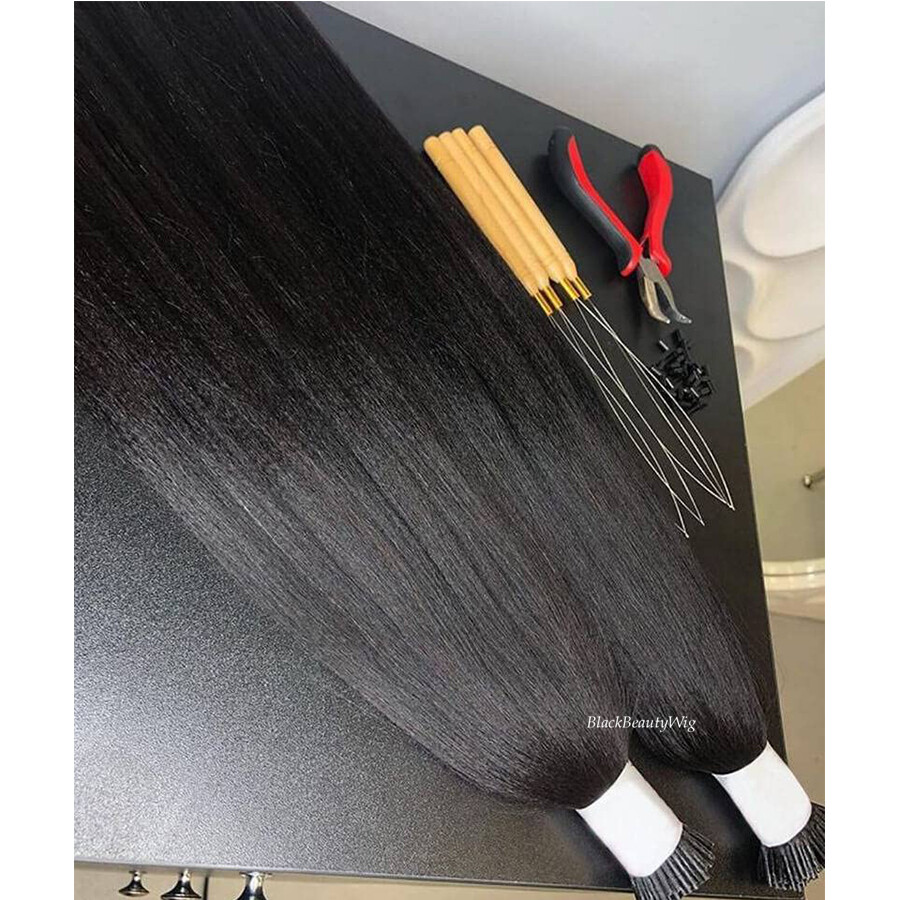 Light Yaki Brazilian I Tip Human Hair Extension Microlink Micro Beads 100strands