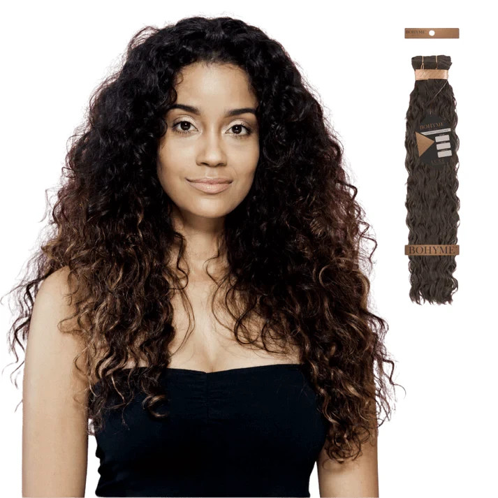 Bohyme French Refined Machine-Tied Weft Human Hair 14″ Color 1B