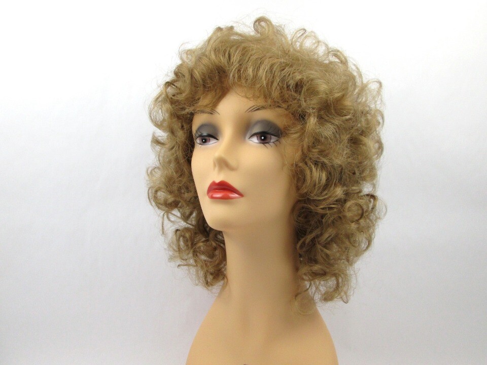 60S 70S WOMENS LADY SHORT COLLAR LENGTH SOFT CURLS CURLY WIG MISTY GOLDEN GIRLS