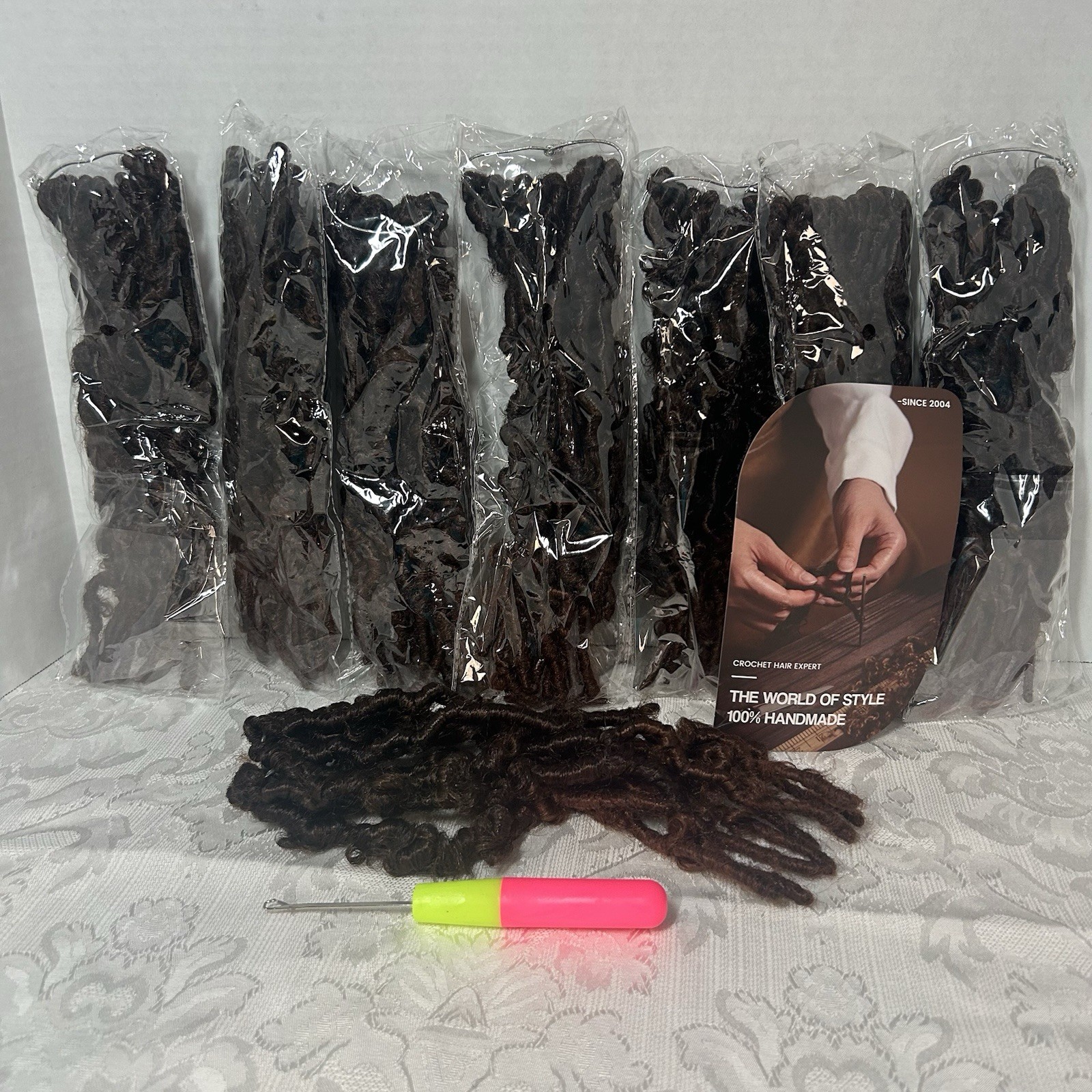 Hair Extensions Curly Ethnic 11”Long,8 Packs 10 Strands Per Pack Crochet
