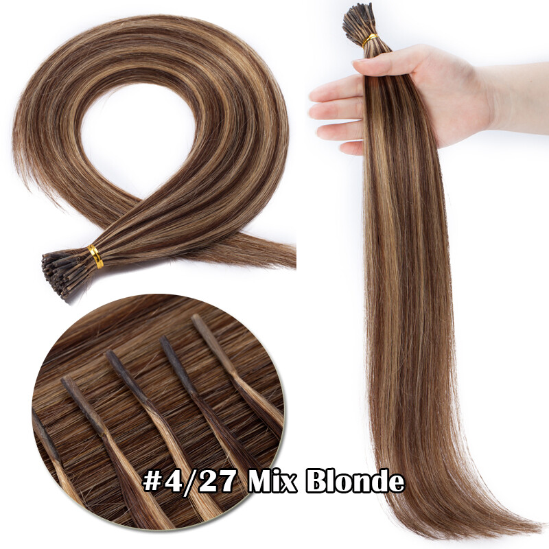 THICK 1g/s Keratin Stick I-Tip Fusion Remy Human Hair Extensions Double Drawn US
