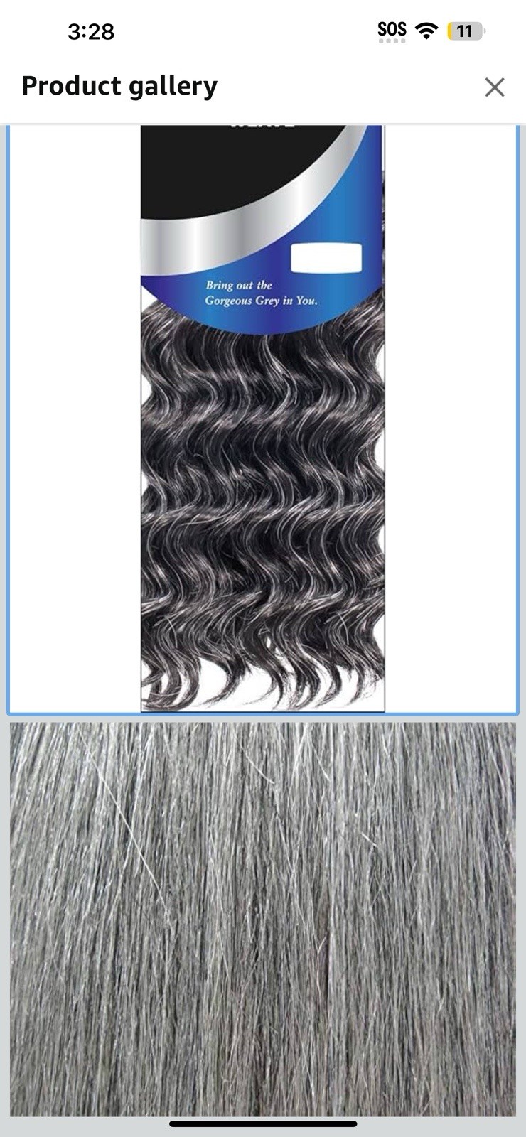 Foxy Silver – Weave – HH Deep Wave 12 inch – 100% Human Hair Weave in 51
