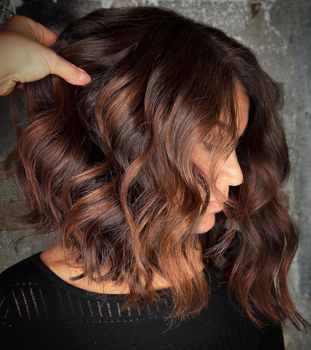Short Auburn Brown Balayage Bob Wigs Brazilian Remy Human Hair Lace Front Wigs