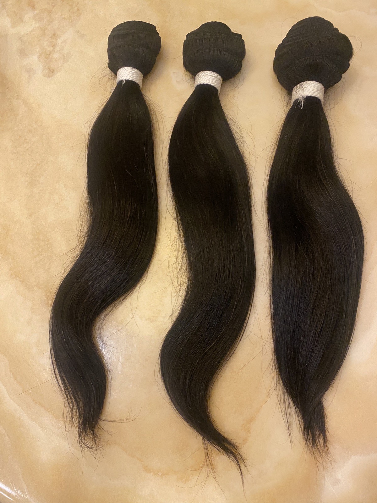 BRAZILIAN NATURAL UPROCESSED 100% HUMAN HAIR EXTENSION 3 BUNDLE “14,”16,”16 INCH