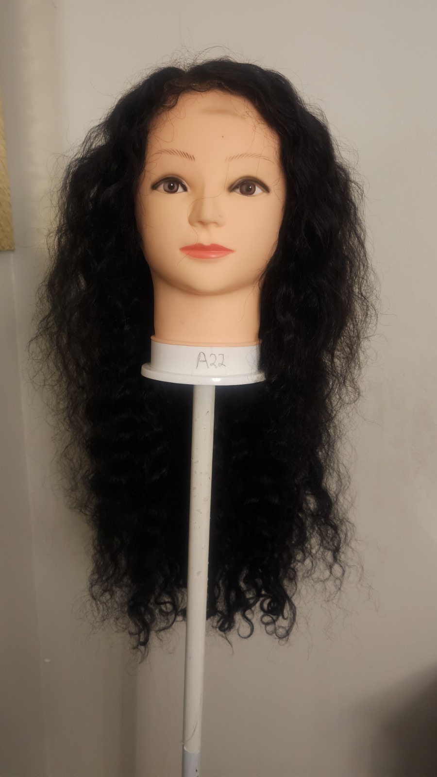High Quality regular Top Black 26 to 28″ curly 100% Virgin Human Hair Lace Wig