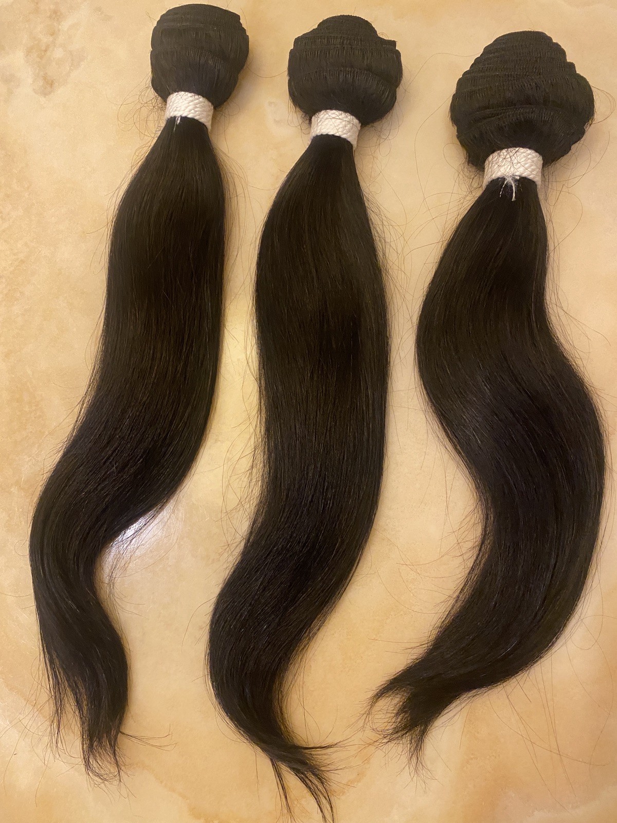 BRAZILIAN NATURAL UPROCESSED 100% HUMAN HAIR EXTENSION 3 BUNDLE “14,”16,”16 INCH