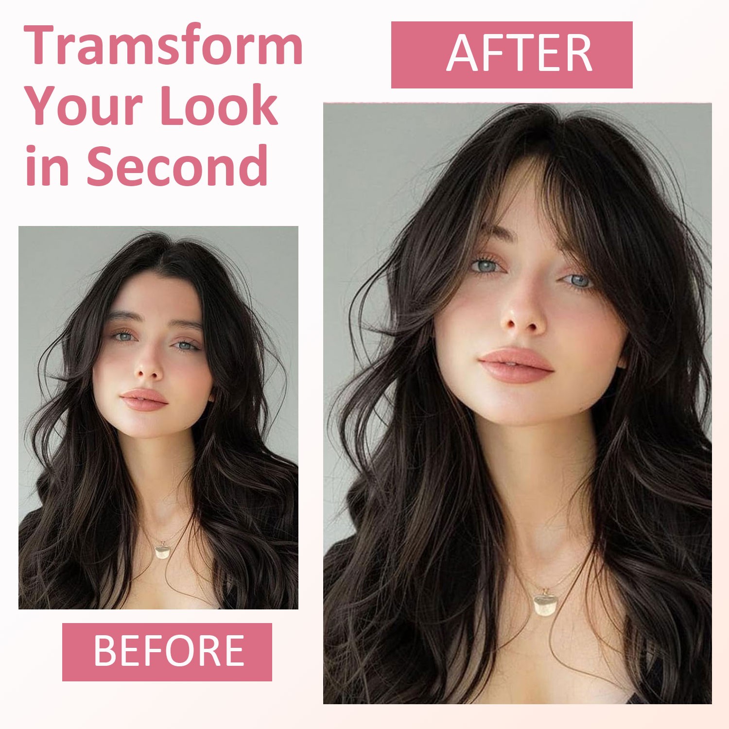 US Clip In 100% Remy Air Fringe Bangs Human Hair Extensions Hairpiece Top Topper