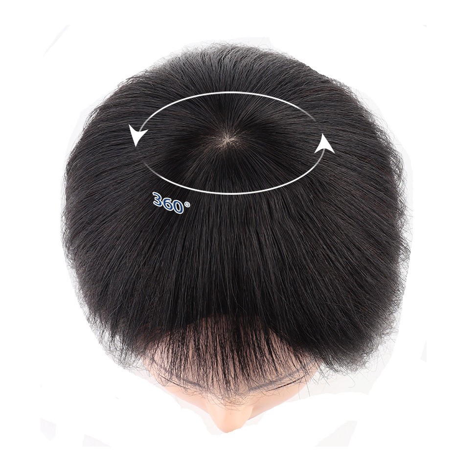 Silk Base Straight Clip In Human Hair Toppers For Loss Thin Hair Top Replacement