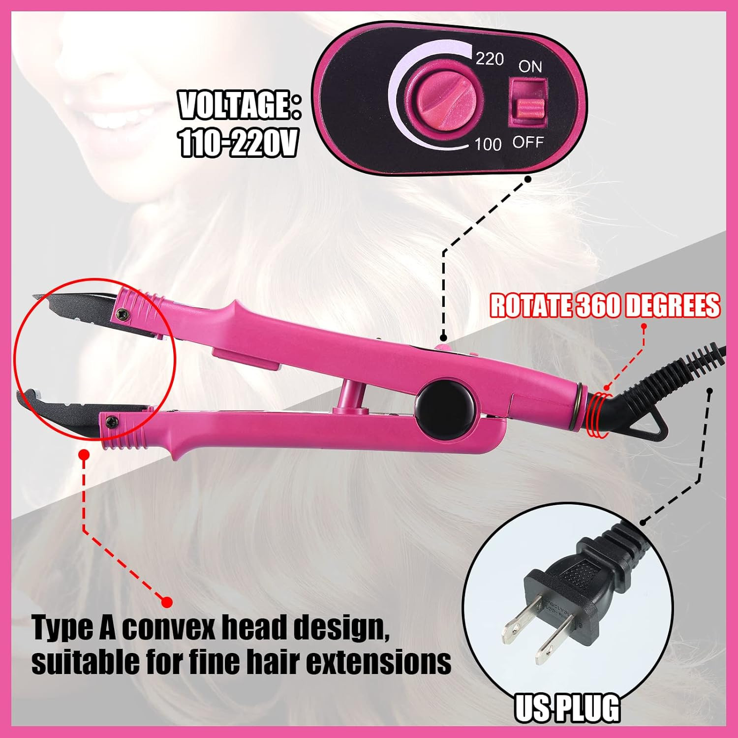 Hair Extensions Iron Fusion Keratin Hair Extensions Heat Tool Heat Connector Wan