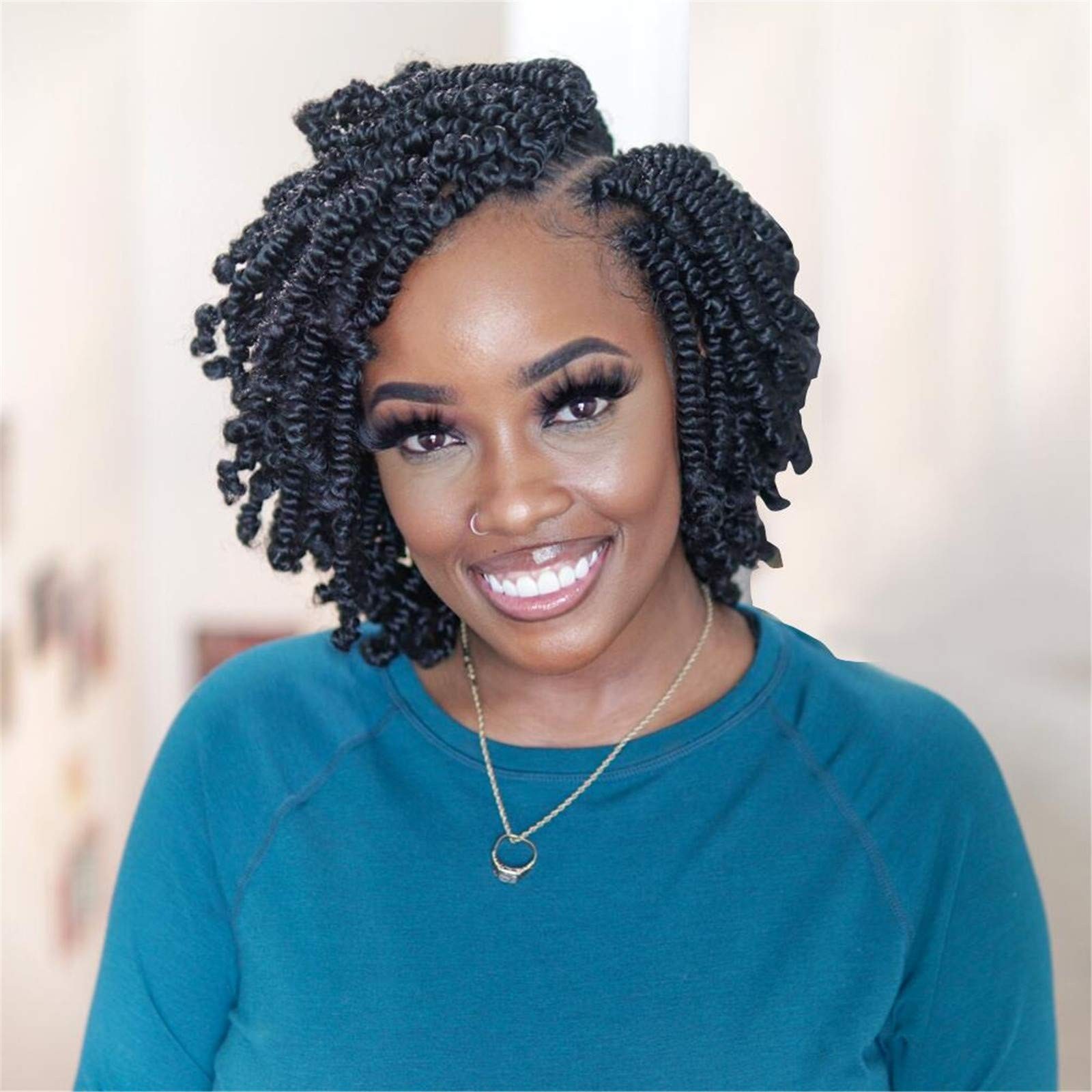 Toyotress Bob Spring Twist 6 Inch160 Strands Short Fluffy Twist Pre-Twisted