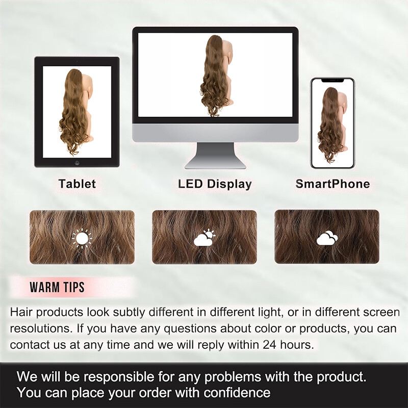 100% Real Thick Drawstring Ponytail Clip In Hair Extension Natural As Human Wavy