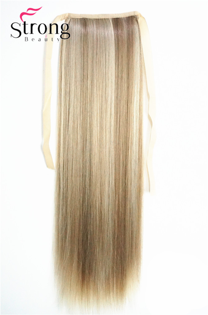 22inch Long Straight Wrap Around Ponytail Hair Extension Synthetic 140-150g