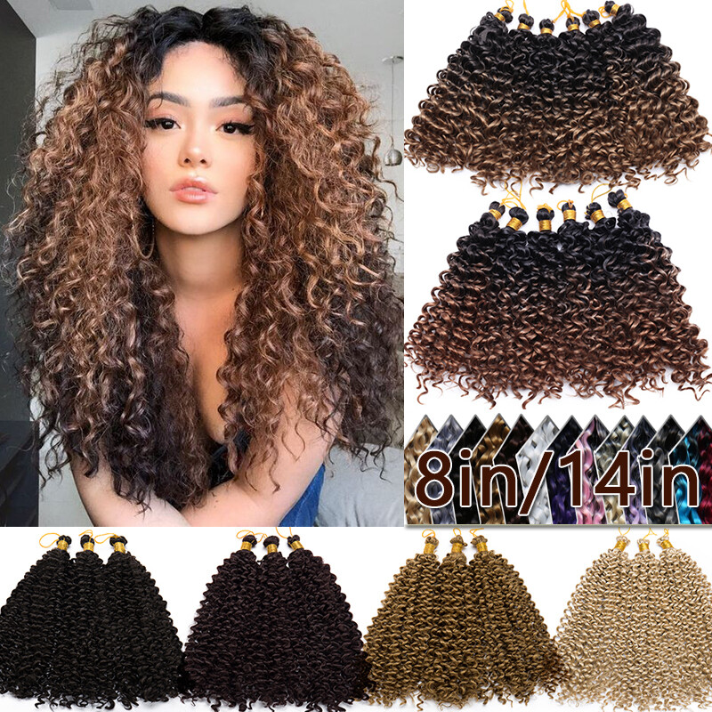 REAL As Human Natural Water Wave Crochet Braids Deep Curly Hair Extensions Soft