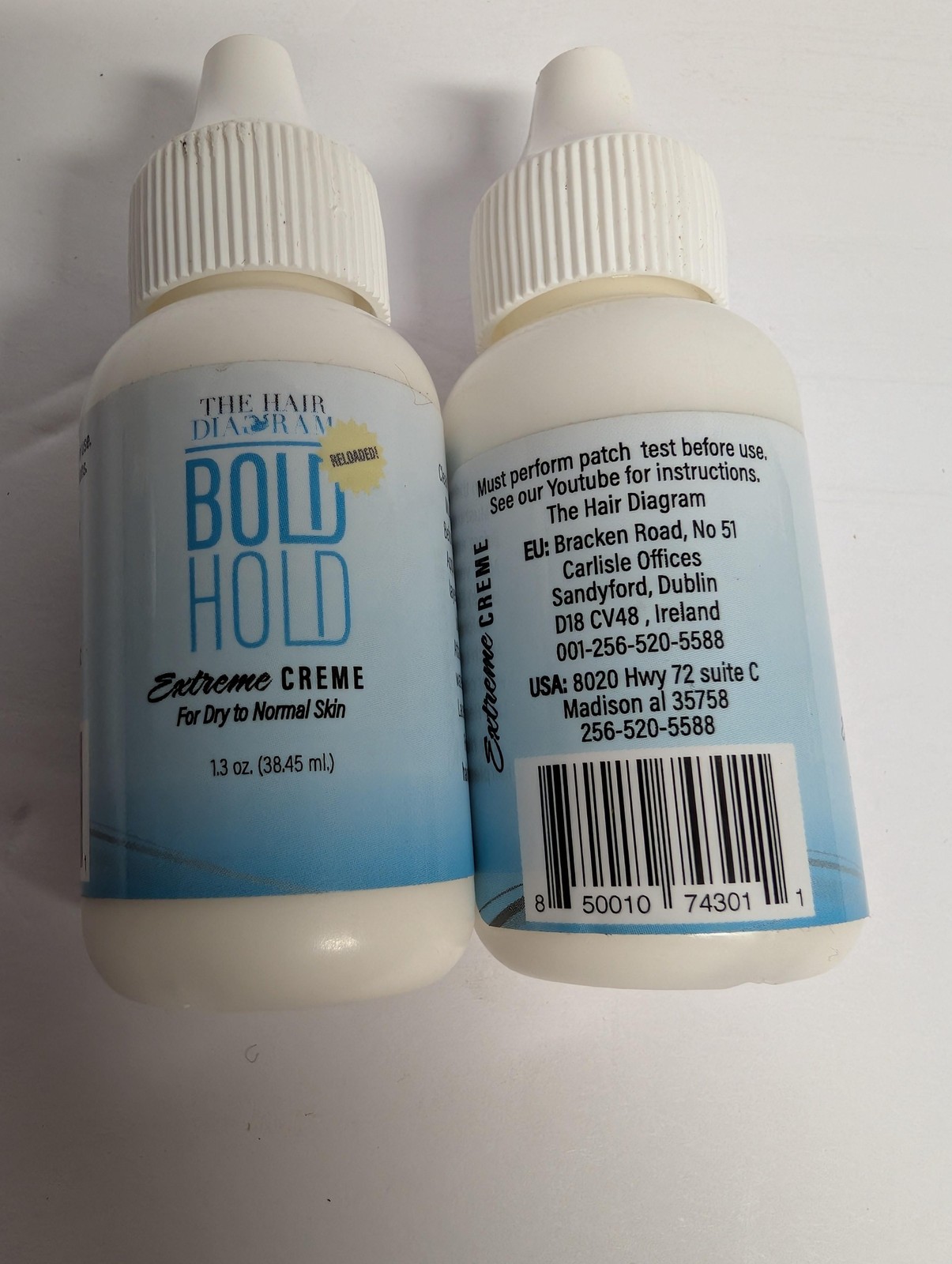 Bold Hold Extreme Creme Reloaded Strong Hold Glue for Lace Front Wig (1.3oz x 2)