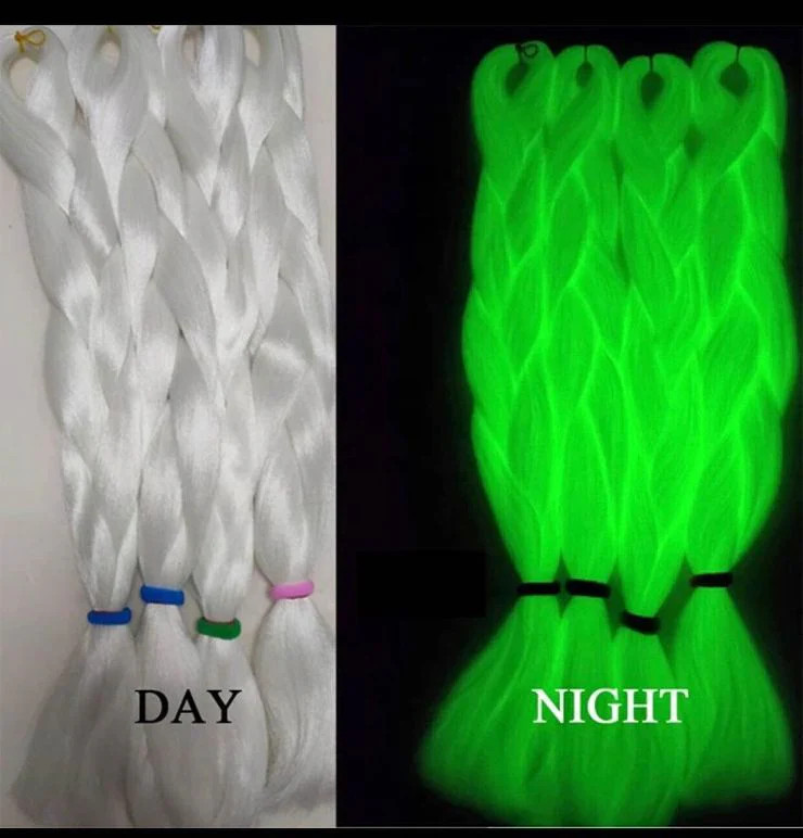 Glow in the Dark Braiding Hair Extensions – Neon Light Synthetic Jumbo Braid