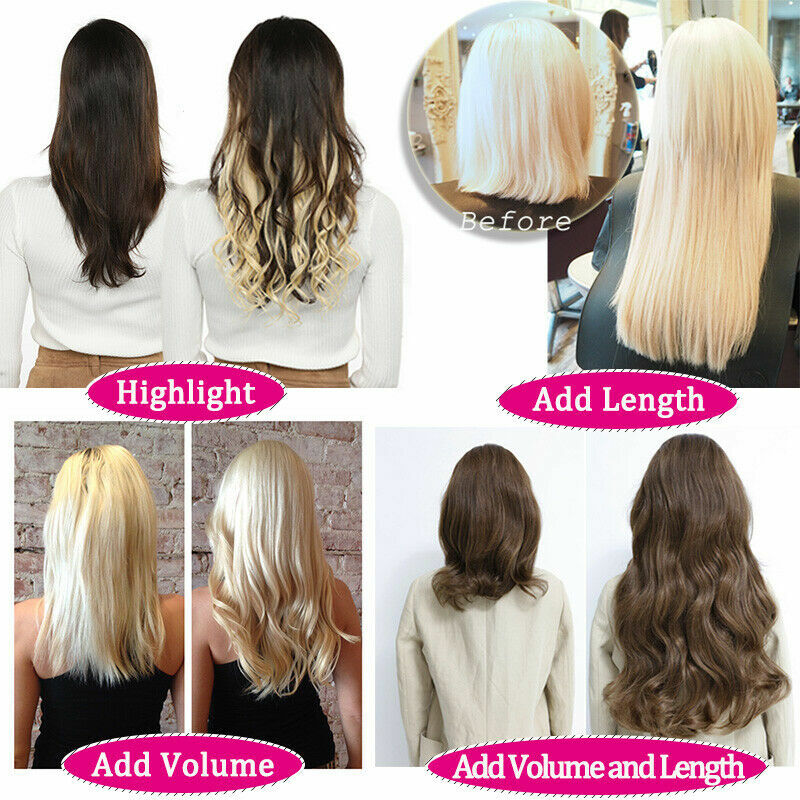 Micro Ring Beads Loop Tip Hair Extensions Russian Real Human Hair Remy Straight