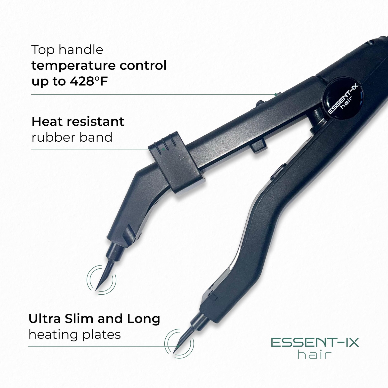 Professional Keratin Fusion Tool for Hair Extensions – Slim Long Heating Plat…