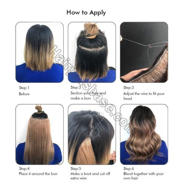 Halo Extension, 16″ Honey Bronde w/Highlights & Lowlights, 140 g Real Hair
