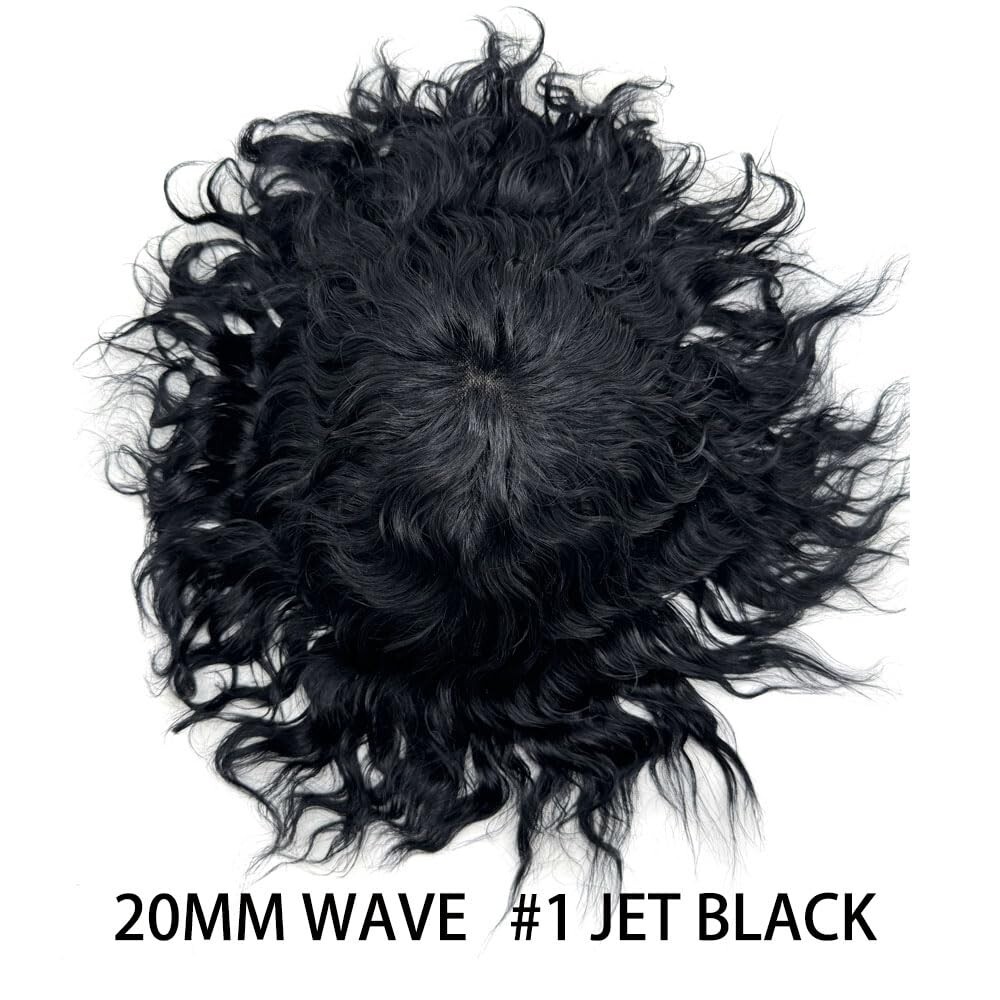 Hair Units for Black Men Afro Kinky Curly Fine Mono Lace Men Toupee Hair System