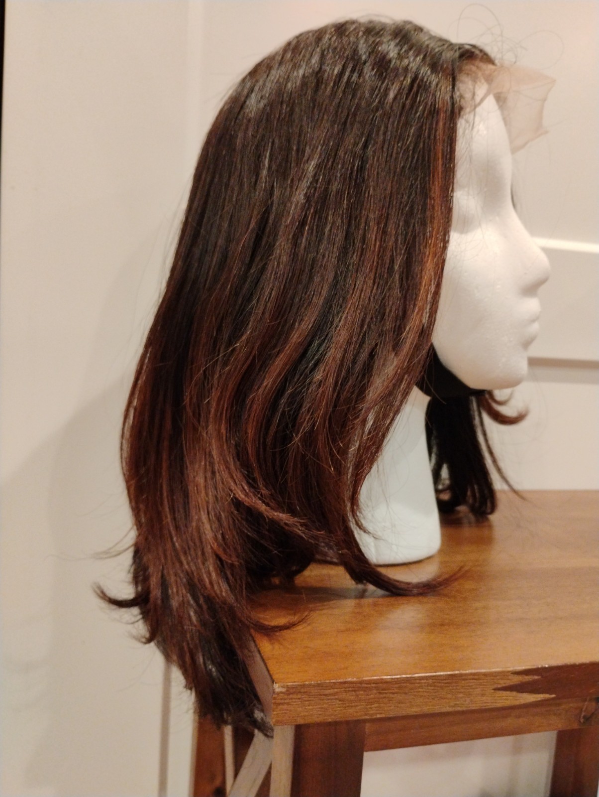 The Nirene Collection Human Hair Closure Wig Bob HD Lace Brand New Custom Color