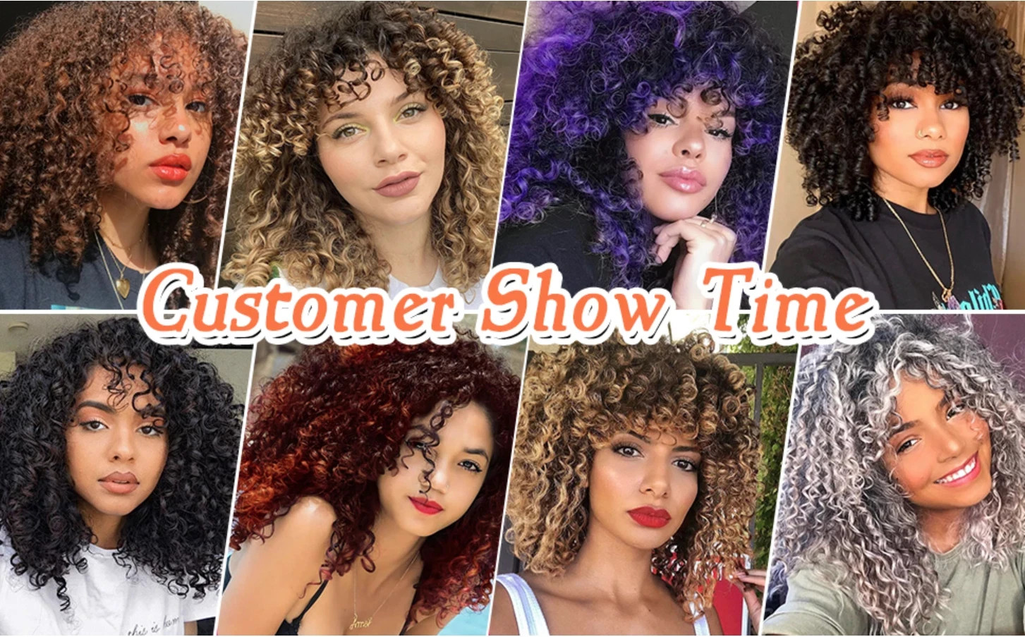 Afro Curly Wig for Black Women 15 in Natural Black Heat Resistant Synthetic
