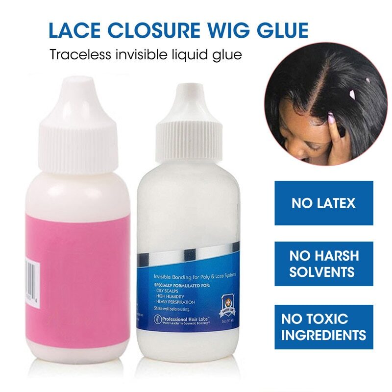 5Pcs/Set Lace Glue+Lace Tape Remover+Hair Wax Stick+Hair Brush With Melt Band
