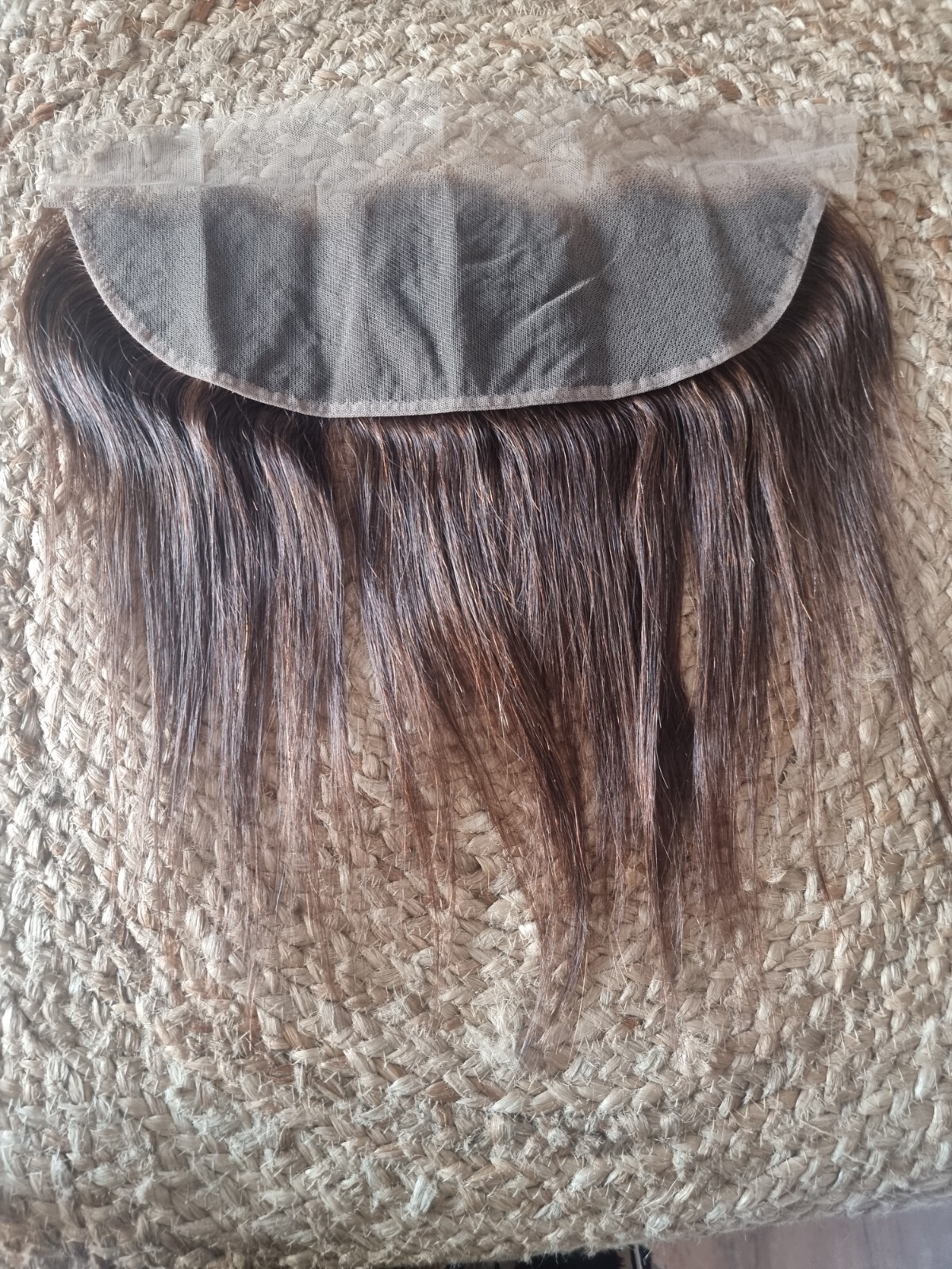12A 13X4 STRAIGHT FRONTAL 10INCHES BRAZILIAN EAR TO EAR CHESTNUT BROWN 4# 90g