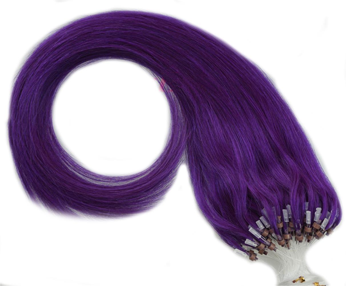 Micro Loop Hair Extensions Micro Slicone Beads Remy Russian Straight Human Hair