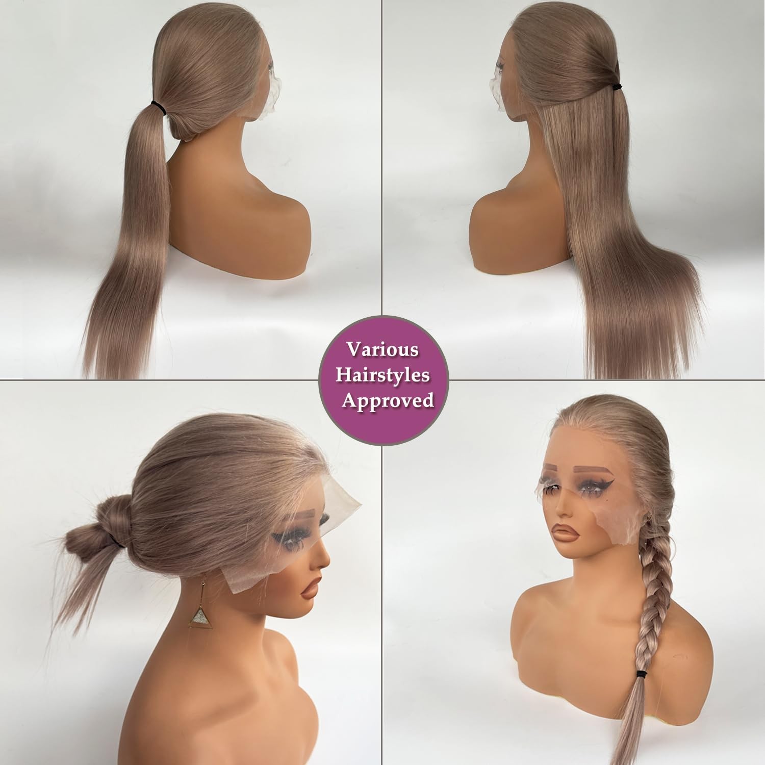 Ubetta Ash Blonde Wig Human Hair 13X6 Lace Front Wigs Human Hair Ash Blonde