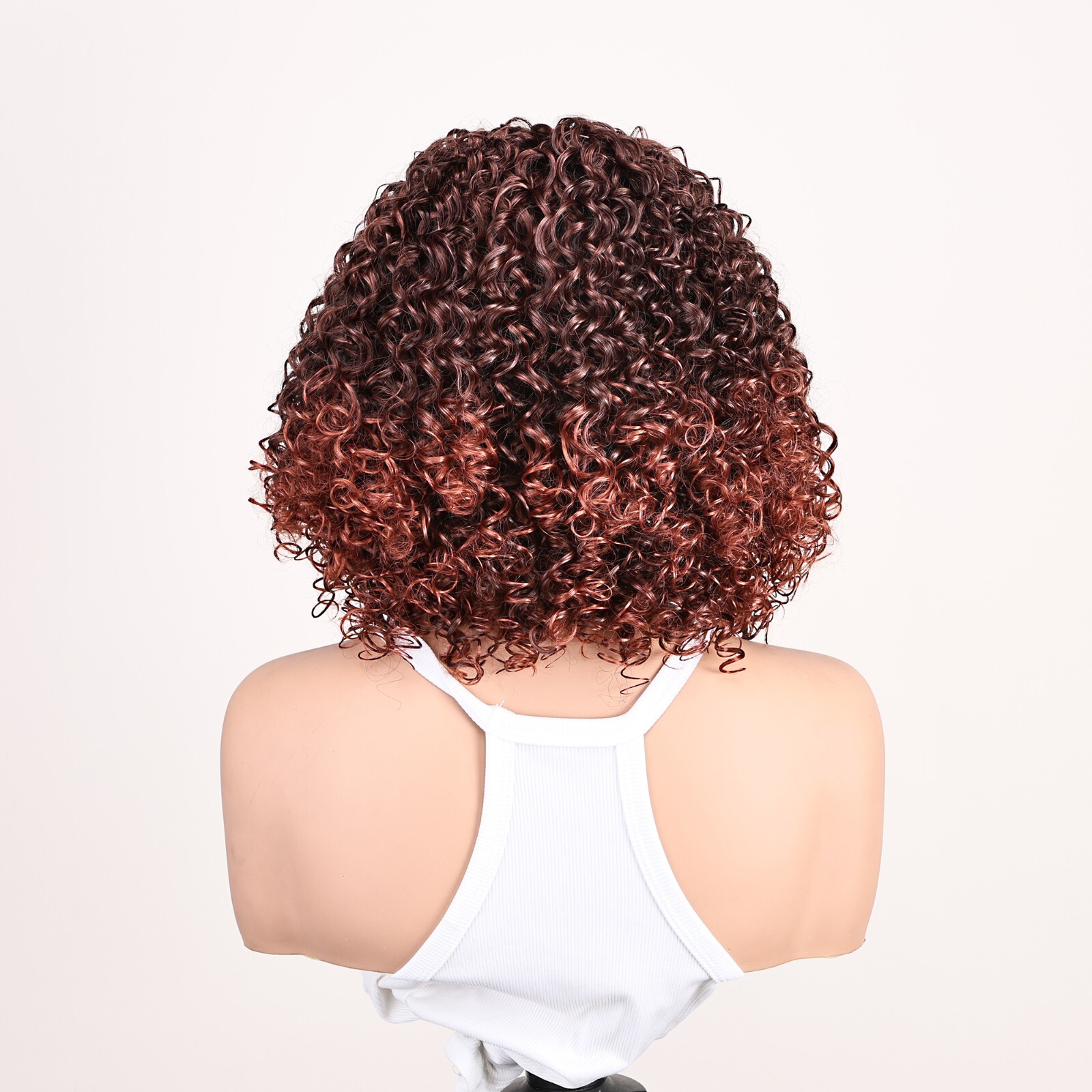 Easy-to-Wear Black Afro Curly Synthetic Wig for Women High-Density