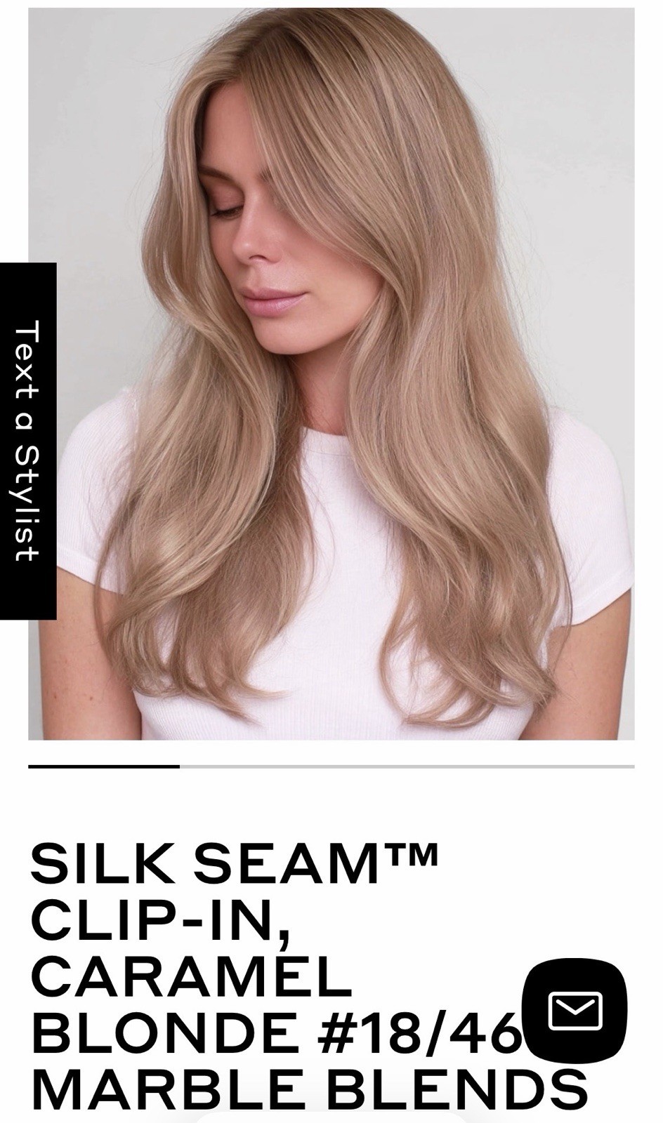 BELLAMI SILK SEAM CARAMEL BLONDE MARBLE BLEND 18in 140g