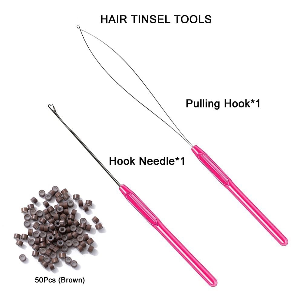 70s Inspired Sparkling Silver Hair Tinsel Kit – 1200 Strands for Fun Hair Styles