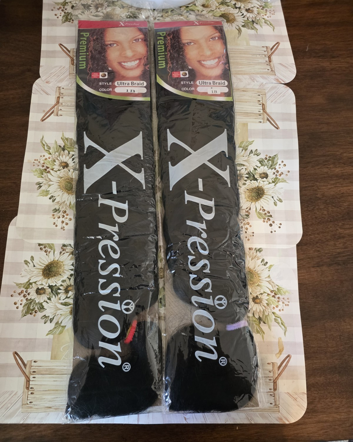 X-Pression Ultra Braid Synthetic Braiding Hair Extensions Black 52 in 2 Pack 1B
