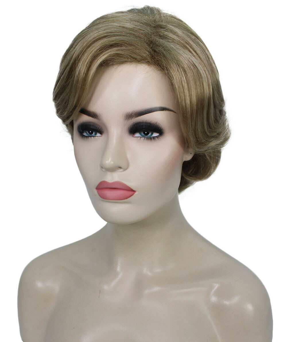 Lana – Straight Kanekalon Synthetic Fiber Full Wig, 3.25 – 6.5 in, Ash Blonde