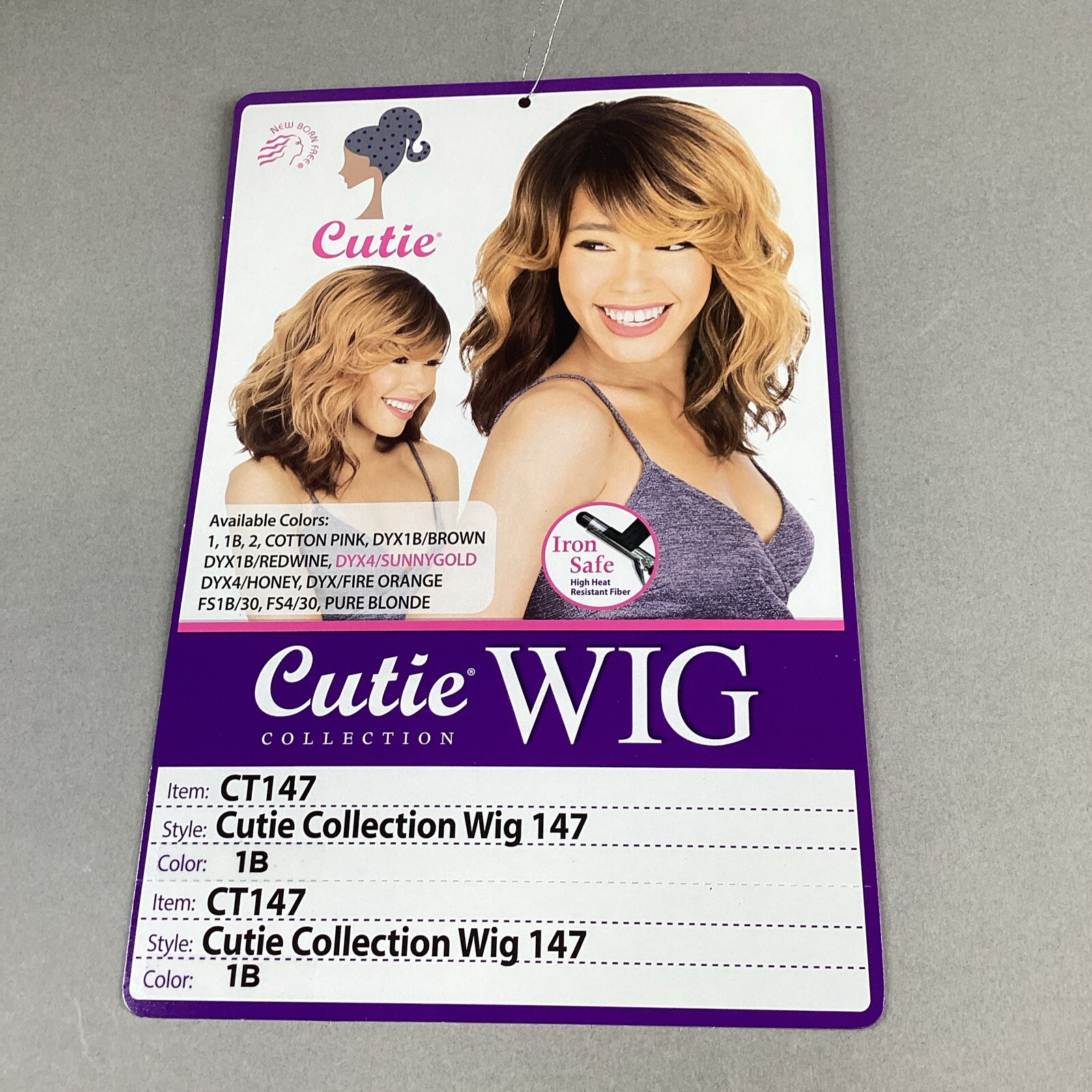 CT147 Shoulder Length Wavy #1B Off Black Synthetic Full Wig