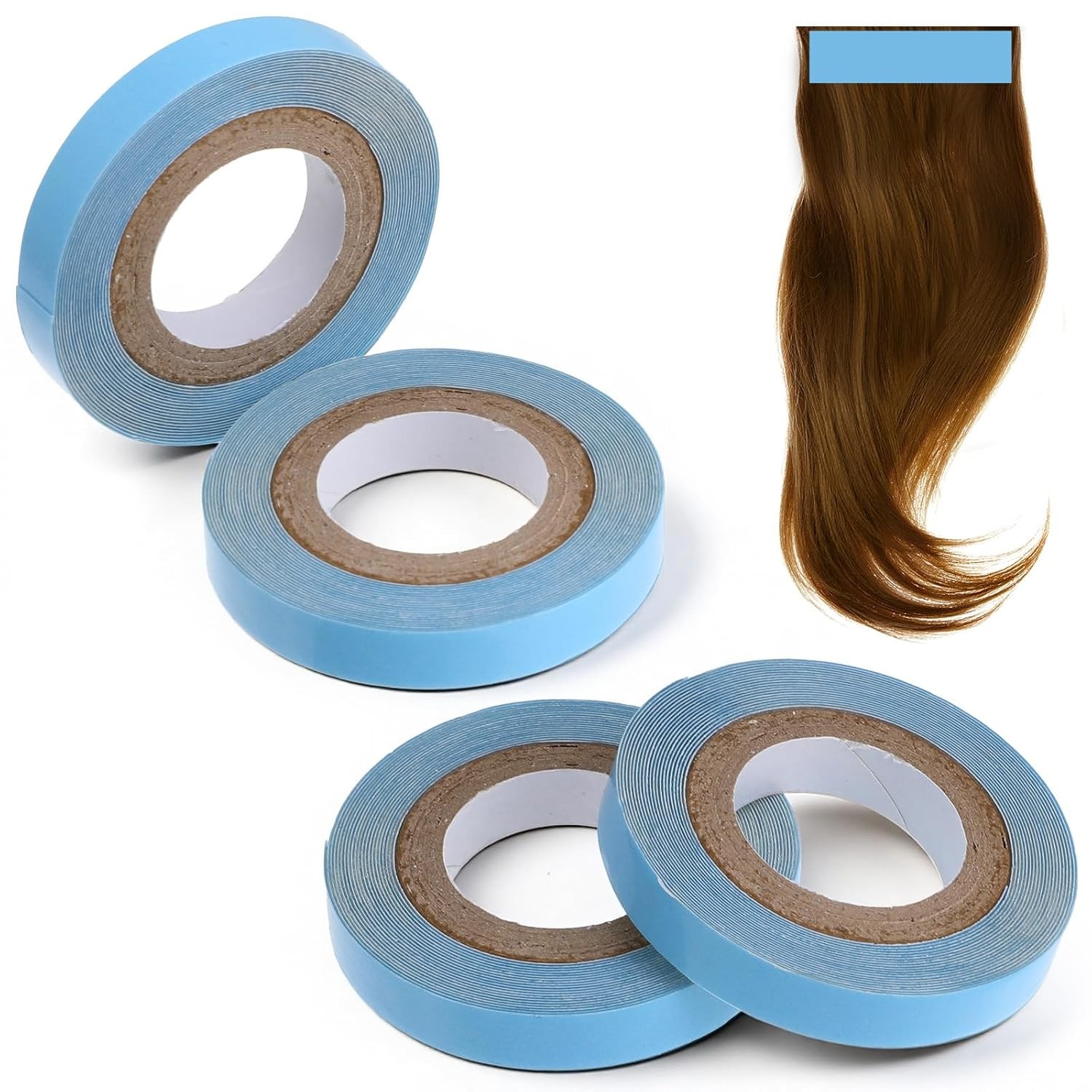 4 Rolls Lace Wig Tape, Double Sided Hair Tape for Wigs, Waterproof Lace Front Ta