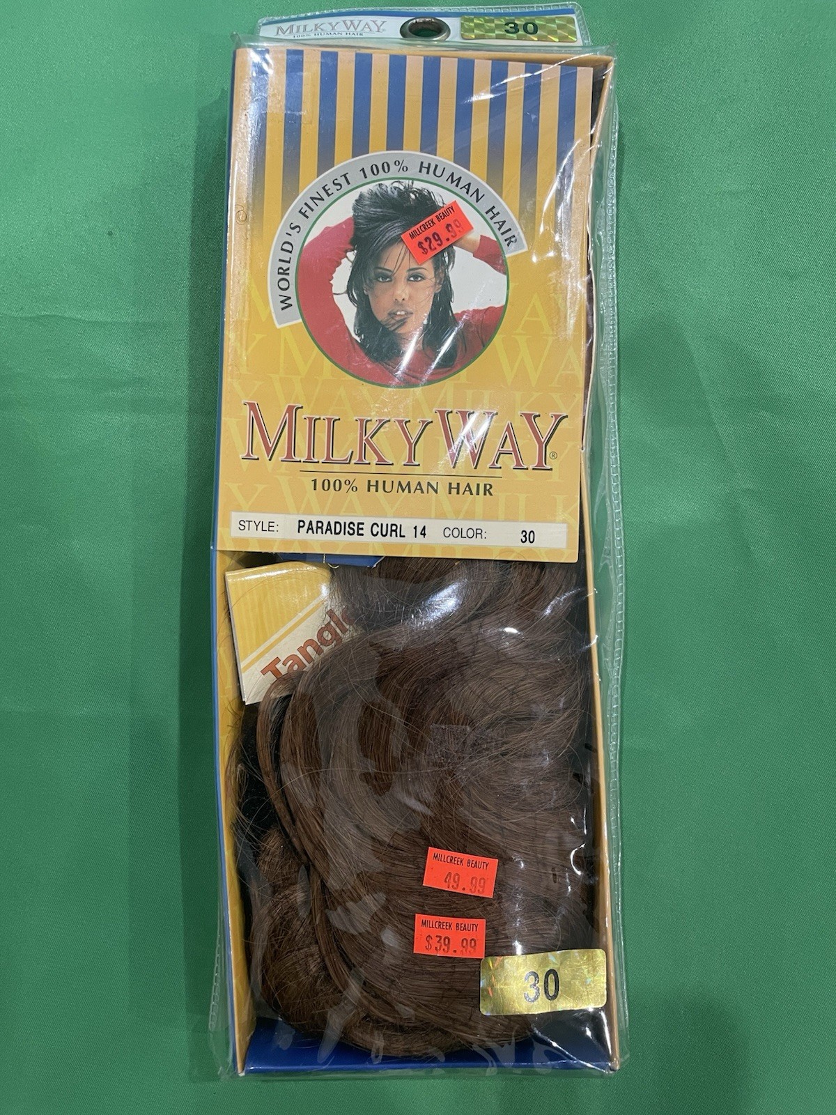 Milky Way 100% Human Hair Paradise Curl Extensions 14″ Weaving 30