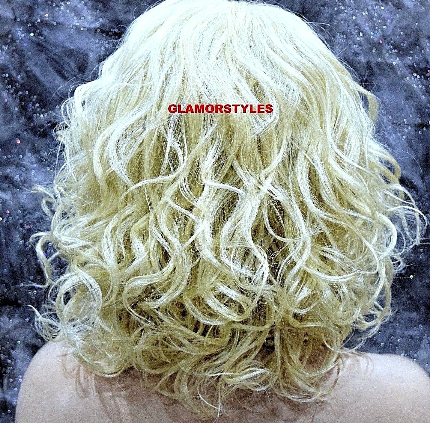 LACE FRONT FULL WIG BOB WAVY LAYERED SIDE PART BLEACH BLONDE #613 HEAT OK NWT