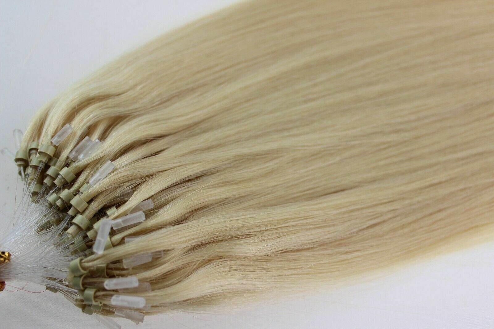 Loop Micro Ring Tip Hair Extensions Real Human Hair Micro Bead Link Colored Hair