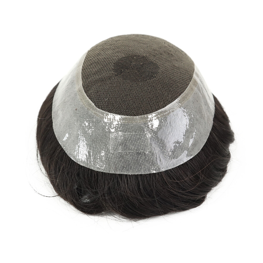 Men Toupee Hairpiece French Lace Hair System Replacement Poly Skin Men Wig 6×9