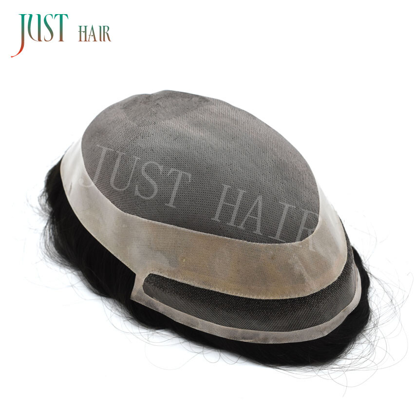 Hair System For Men Human Hair Piece Welded Mono Toupee For Men lace mens toupee