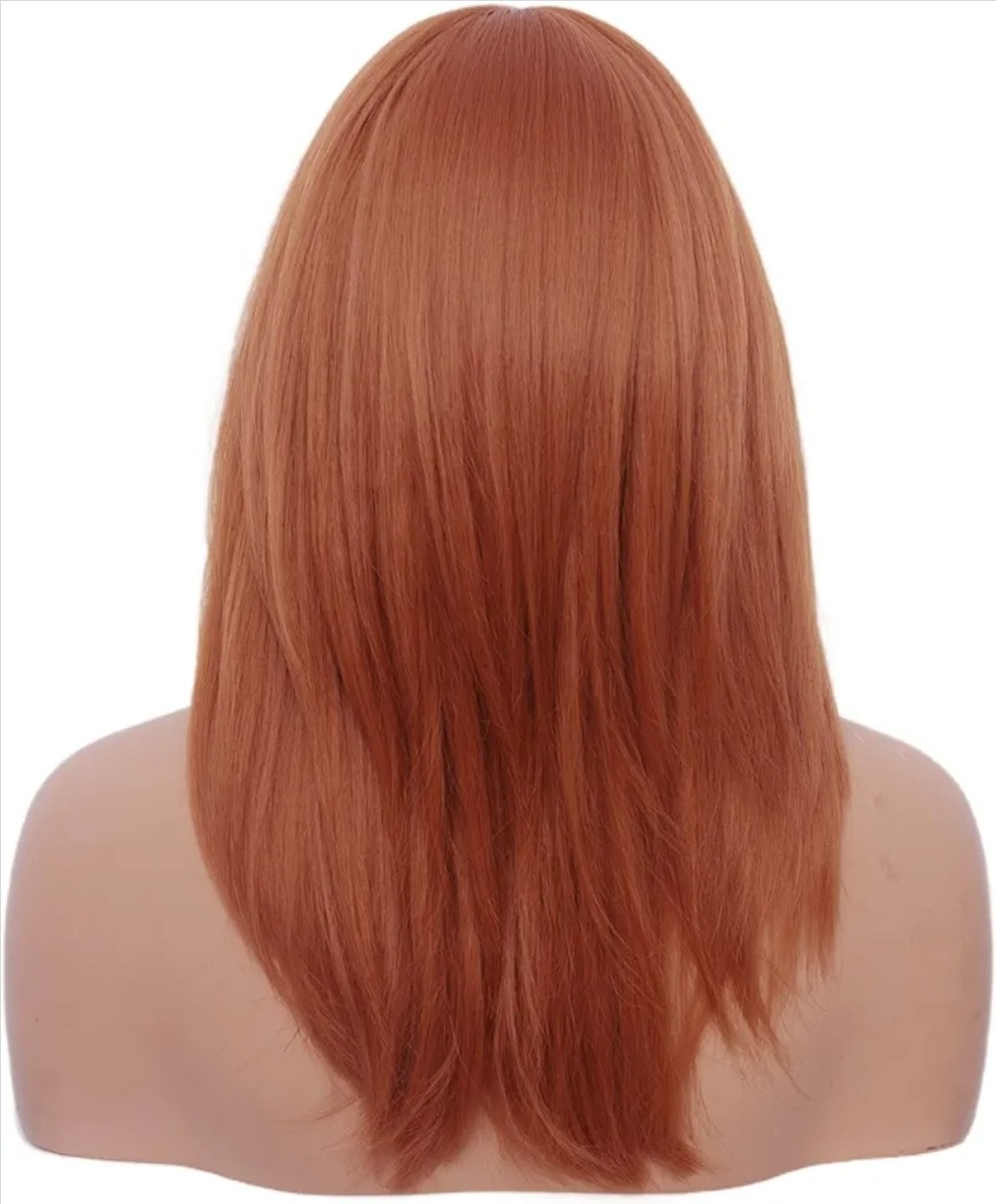 Long Wavy Curly Red Wine Dark Auburn Wig Heat Resistant Human Hair blend