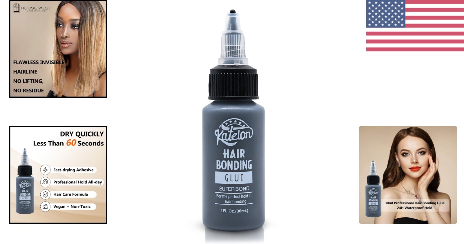 Multi-Purpose Hair Bonding Glue 1oz – Precision Nozzle for Easy Application