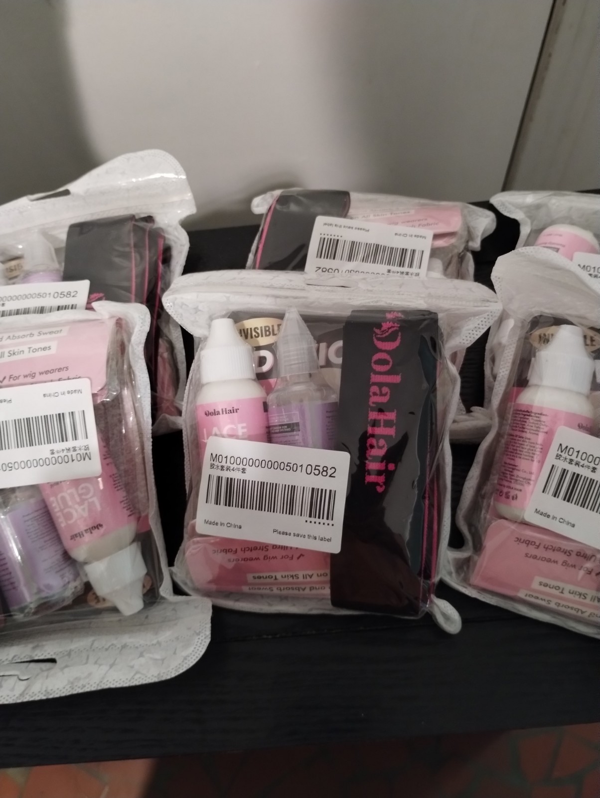 Bundle Of 6 Dola Lace Glue And Lace Glue Remover With 2 Wig Cap And Hair Band
