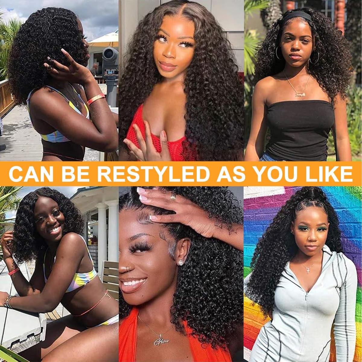 Chocolate Brown Curly Clip Ins 22 Inch 110g 8pcs 3C 4A Kinky Curly Clip In Ha…