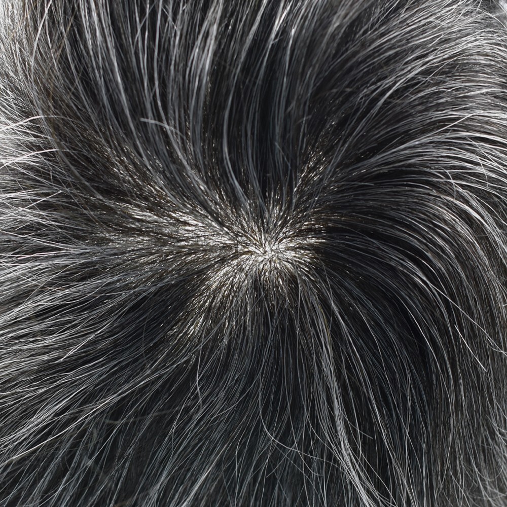 Mens Wig Units Human Hair Toupee Systems Full PU Poly Thin Skin Male Hairpiece