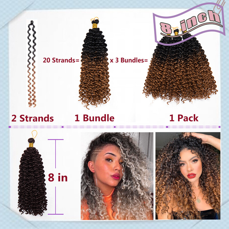 REALAs Natural Water Wave Crochet Braids Deep Curly Human Hair Extensions Soft