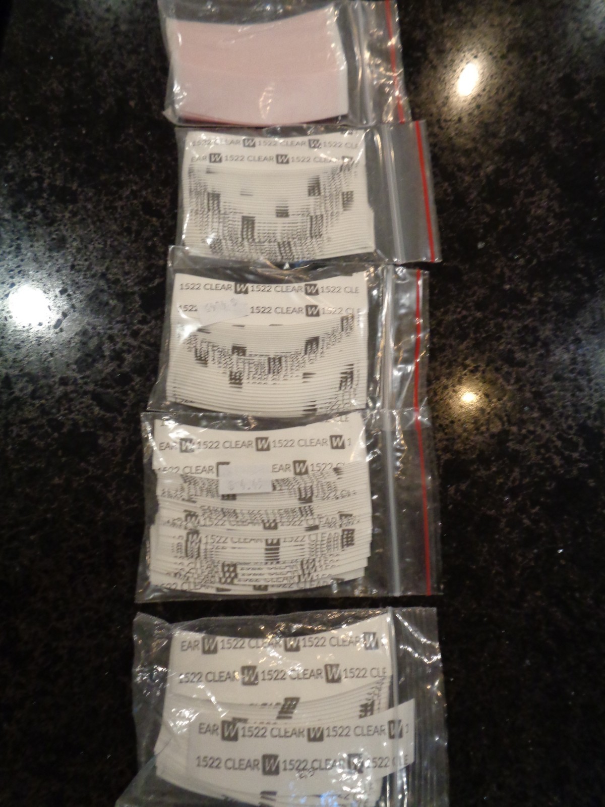 Lot Walker 3M 1522 Clear Hairpiece /toupee Adhesive Tape 169 Pcs. 1” x 3”