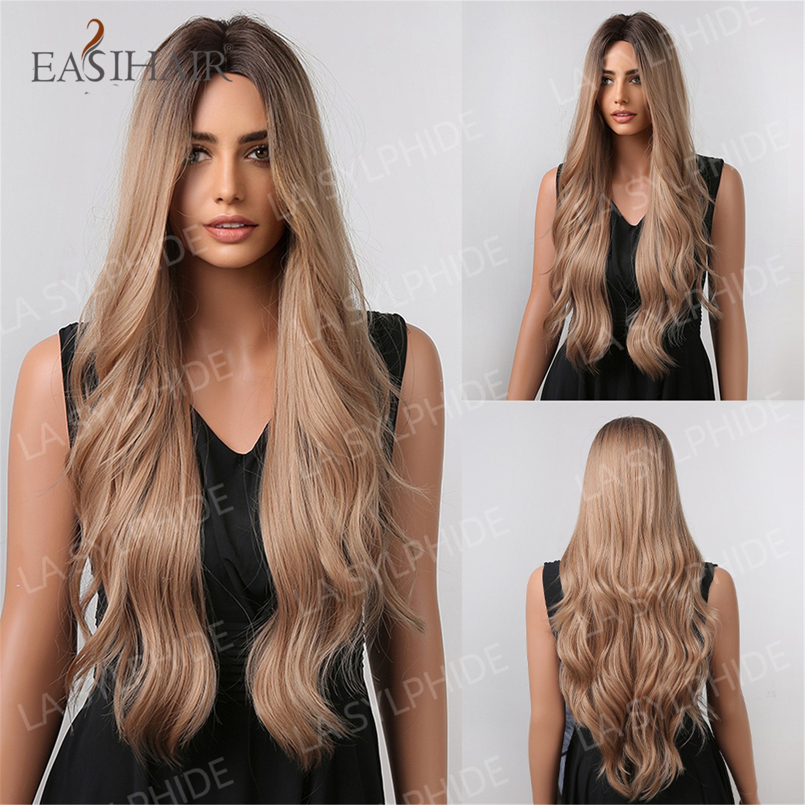 Trendy Multi-color Optional Long Curly Wig for Women Synthetic New Arrival Full