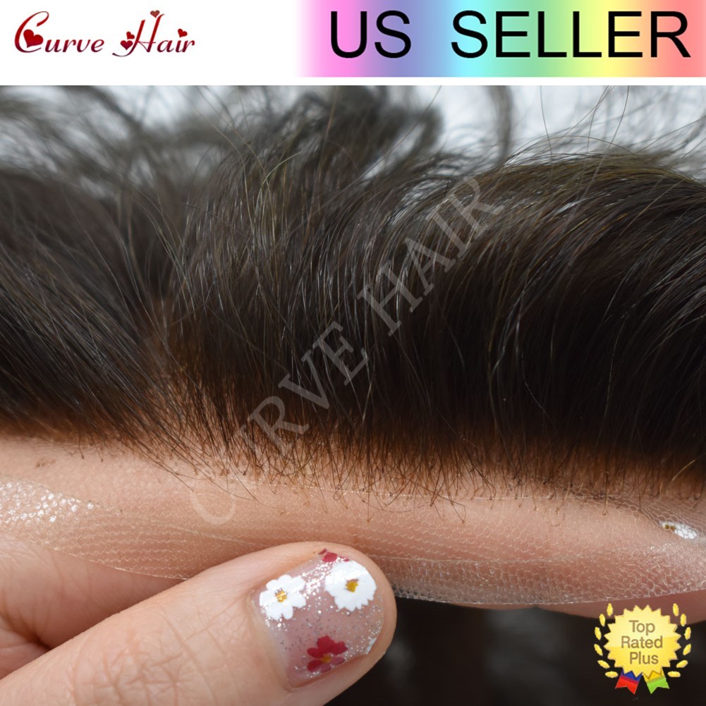 Full Lace Men Hair Systems Nautral Hairline Mens Toupee Hair Piece Men Wig Units